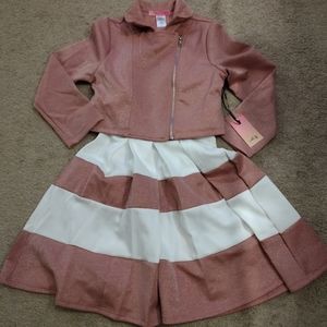 2 Hip Jacket And Sleeveless Dress Girl Size 10